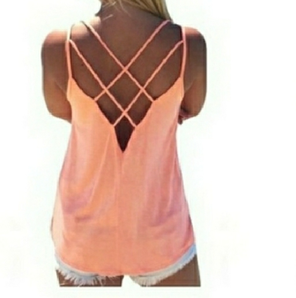 Sexy Hollowed out Spaghetti Strap Camisole Tank